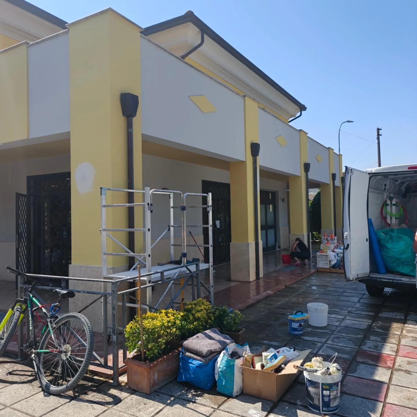 Cantiere su un locale commerciale a Perugia